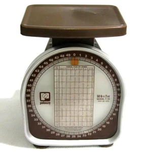 Vintage 1978 PELOUZE Model Y-50 Postal Shipping Scale 50 LBS x 2 OZ - EXCELLENT - Picture 1 of 11