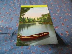 Old Postcard Thunder Bay River at Long Rapids Alpena Mich Michigan - Picture 1 of 2