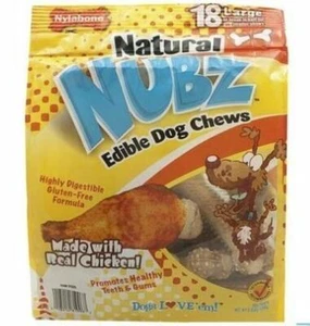 Natural Nubz Edible Dental Dog Chews Treats Made in Usa, No Preservatives - Picture 1 of 1