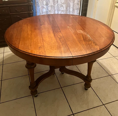 Vintage Mahagony Round Table Cover