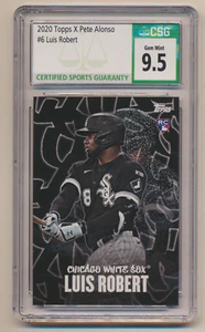 Topps X Pete Alonso #6 2020 Luis Robert radiocontrol novato CSG 9,5 - Imagen 1 de 2