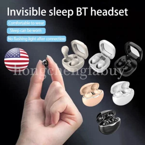 Invisible Mini Earbuds Sleep Wireless Bluetooth 5.3 Small Waterproof Earphones - Picture 1 of 39
