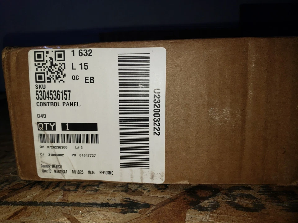 5304536157 OEM Frigidaire Laundry Center Control Panel New - Image 1 of 1