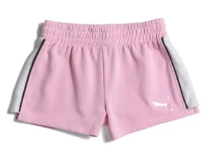 PUMA Big Girls Core Pack French Terry Athletic Short Active Size M & XL Pink NWT - Picture 1 of 7