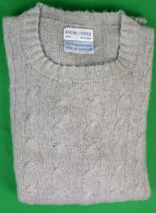 "Andre Oliver Scottish Cashmere Lt Grey Cable Crewneck Sweater" Gr: 40 / M - Bild 1 von 5