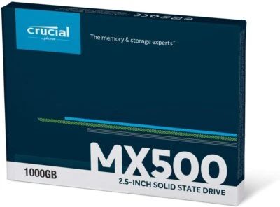 Crucial CT1000MX500SSD1 3D TL SATA3 2.5in. 1TB Internal SSD - Blue/Gray - Image 1 of 4