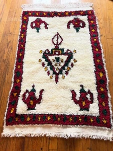 Moroccan Berber Shag Rug Azilal rug  50 in x 31 in - Picture 1 of 5