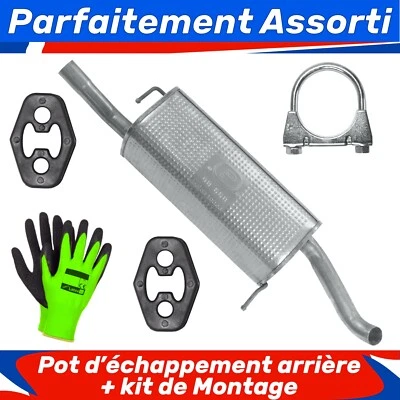 Pot d’échappement arrière pour Ford Fusion 1 I MK1 Hayon 1.25 1.4 (2002-2012) - Photo 1/3