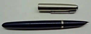1960s PARKER 51 SPECIAL BLUE Barrell Lustraloy Cap Aerometric Fountain Pen - Picture 1 of 7