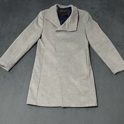 Zara Trench Coat Overcoat Mens S Gray No Show Button Front Pockets Quiet Luxury - Image 1 of 4