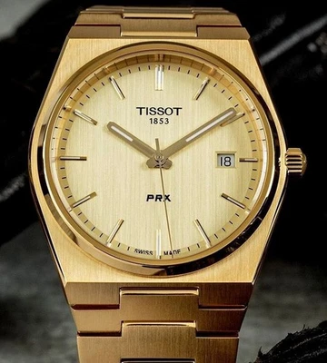 Tissot PRX Men's Watch Swiss Quartz 40mm Gold Stainless Steel T1374103302100 - Image 1 of 4