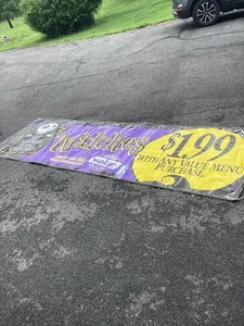 Vintage 1993 Burger King Nightmare Before Christmas Promo Banner 12 Foot Watches - Picture 1 of 16