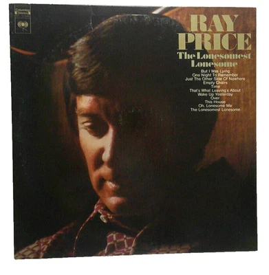 The Lonsomest Lomesome  Ray Price Vinyl LP 33 Rpm  Columbia 1972 - Image 1 of 4