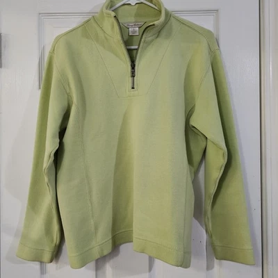 Tommy Bahama 1/4 Zip Pullover Sweater Women's XS Small Green Long Sleeves - Image 1 of 4