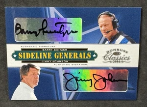 Donruss Classics 2004 Jimmy Johnson Barry Switzer Sideline Generals Auto Cowboys - Imagen 1 de 2