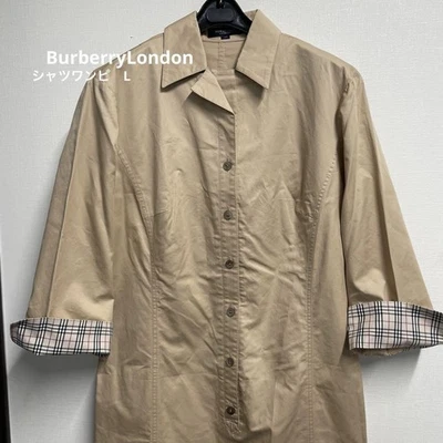 Burberry London Shirt Dress Beige Size 40 From Japan - Image 1 of 4