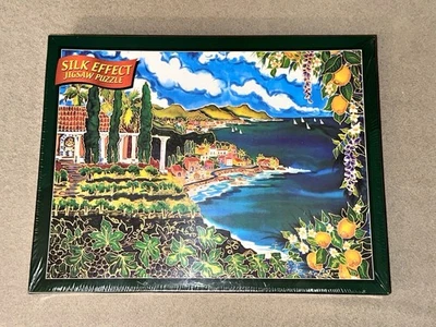 2001 Bits And Pieces Mediterranean View Silk Effect 750 Pc Jigsaw Puzzle RARE - Image 1 of 4