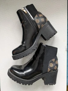 Botas de plataforma Guess charol negro talla 5 (38) - Imagen 1 de 9