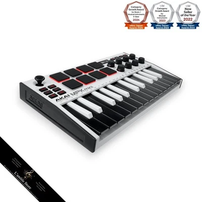 AKAI Professional MPK mini MK3 25 Key 8 Pad USB MIDI Keyboard Controller Weiß - Bild 1 von 4