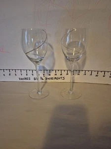 2 bicchieri da vino Sasaki cristallo fili dorati usati in ottime condizioni ricambi barware - Foto 1 di 13