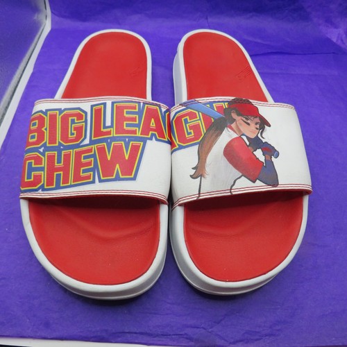 Sandali New Balance Big League Chew Baseball Slides taglia 10 rossi e bianchi usati