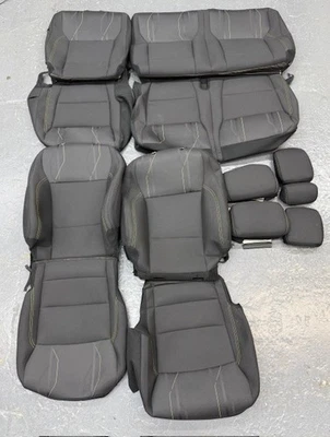 2021-2025 Ford F150 STX XLT crew truck OEM F/R seat cover set black Sport cloth - Image 1 of 4