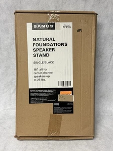 Soporte de altavoz de canal central Sanus NFC18b bases naturales nuevo en caja cine en casa - Imagen 1 de 4