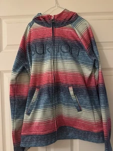Burton Striped Hooded Zip-Up Jacket Multicolor - Picture 1 of 4