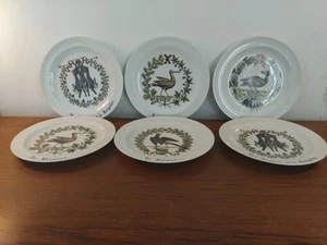 Vintage Limoges France Porcelaine D’Auteuil Teller X6, 22 cm Durchmesser  - Bild 1 von 15