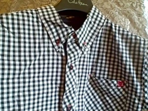 $42 DC Boys Sylvester Plaid Button Down Woven Cotton Shirt X-LG BLACK & WHITE - Picture 1 of 6