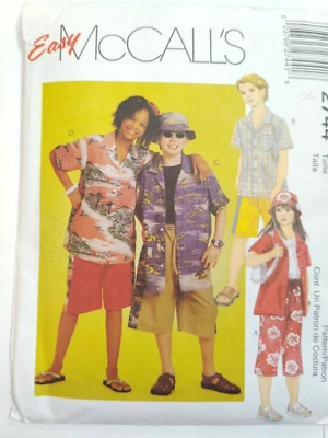 Shirt Pants Shorts Capri Boys Girls 7 8 10 McCalls 2744 Sewing Pattern McCall's - Image 1 of 4