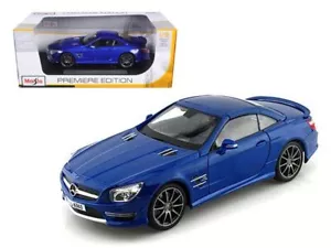 2012 Mercedes SL 63 AMG Blue 1/18 Diecast Car Model by Maisto - Picture 1 of 1