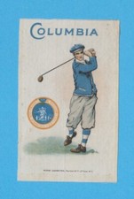 c1910s S22 Murad Cigarettes tobacco silk COLUMBIA UNIVERSITY Golf / golfer