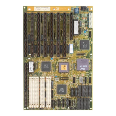 Retro Baby At Motherboard Nic Technology OPM 386B PGA132 Simm Isa With CPU SX366 - Image 1 of 3