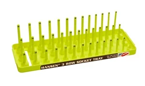 Hansen Global 14083 1/4" Dr. 3-Rail METRIC Socket Organizer - Picture 1 of 1