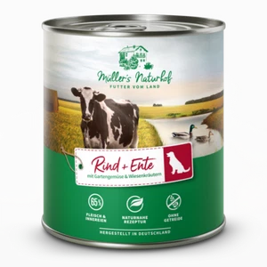 Müller’s Naturhof - Rind und Ente - 6 x 800 g - Hundefutter - Bild 1 von 3