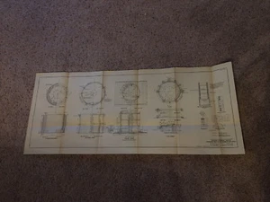 1913 Panamakanal Skizze Diagramm Balboa Terminal Docks Beton Pier Shell - Bild 1 von 4