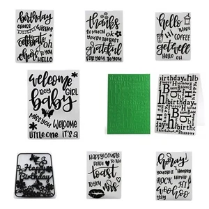 Carpeta de estampado de plástico 3DPlastic plantilla de fondant de vacaciones troquelado álbum de recortes hágalo usted mismo - Imagen 1 de 20