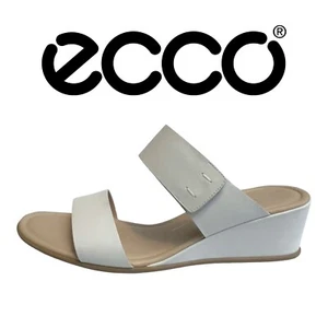 Ecco Shape 35 Wedge Sandal Wms Size 41 (US 10-10.5) Bright White Leather 250103 - Picture 1 of 10