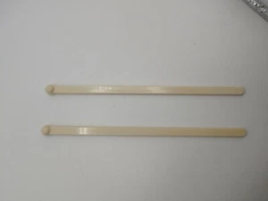 Set of 2 Vintage Marjess USA Beige Plastic 6" Swizzle Stir Sticks - Picture 1 of 3