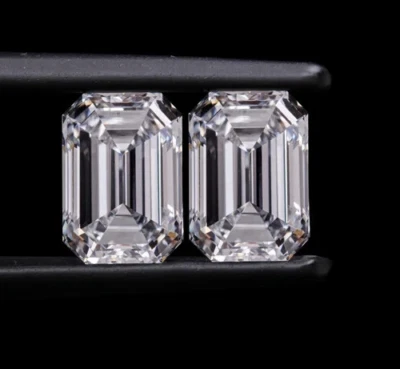 4.98 Ct Certified CVD Diamond Pair E Color VS1 Clarity Engagement Ringstone - Image 1 of 4