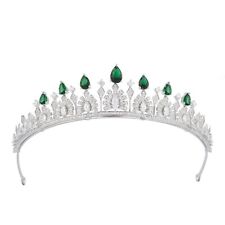 Luxury All CZ Cubic Zirconia Flower Wedding Princess Pageant Prom Tiara Crown