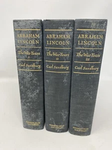 Abraham Lincoln: The War Years by Carl Sandburg, Volumes 1-3 Illustrated 1939 - Picture 1 of 8