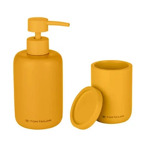TOM TAILOR Bad Accessoires Set Mustard Seifenspender Aufbewahrungsdose Deckel - Bild 1 von 9