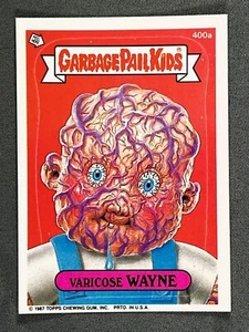 1987 Topps Mülleimer Kinder Serie 10 Krampfadern Wayne 400a GPK Sammelkarte - Bild 1 von 2
