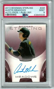 Austin Meadows - 2013 Bowman Sterling Auto Prospect - Ruby Refractor - PSA MT 9 - Bild 1 von 1