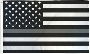 Thin Gray Line 2x3ft Poly - Thin Line Flags in Support of Corrections Officers - Picture 1 of 3