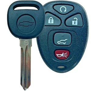 Chevrolet 2007-2017 B111 Transponder Chip Key + 5 Button Remote Fob OUC60270 A++ - Bild 1 von 1