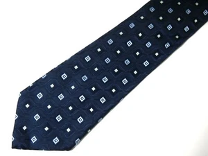 Jones New York Herren Krawatte Krawatte Marineblau Geometrisch Seide 58" Karriere - Bild 1 von 4