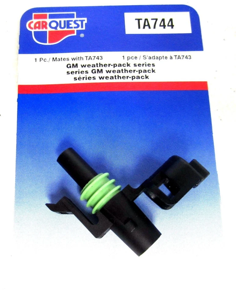 Carquest Brand TA744 GM Weather-Pack Series Nylon Single Connector for TA743 New - Image 1 of 1